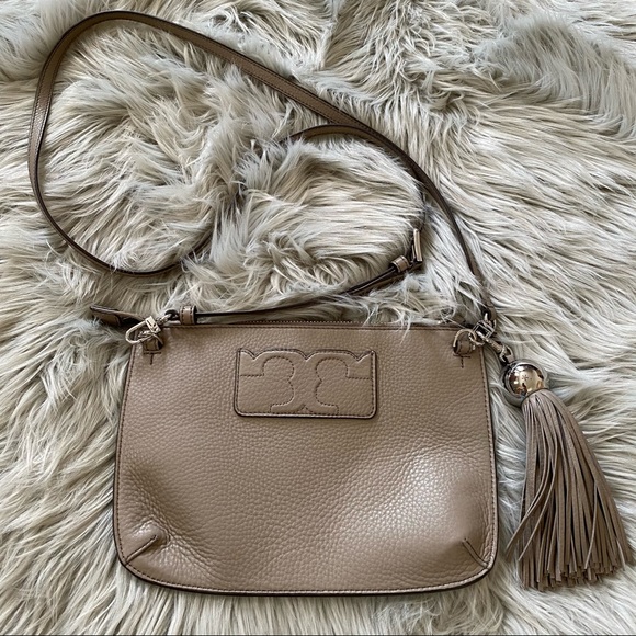 TORY BURCH Tassel Crossbody in French Grey - Picture 2 of 8